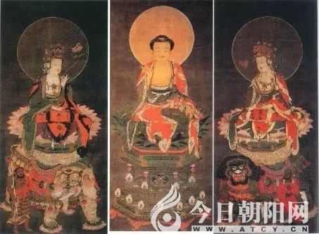 宋 华严三圣图