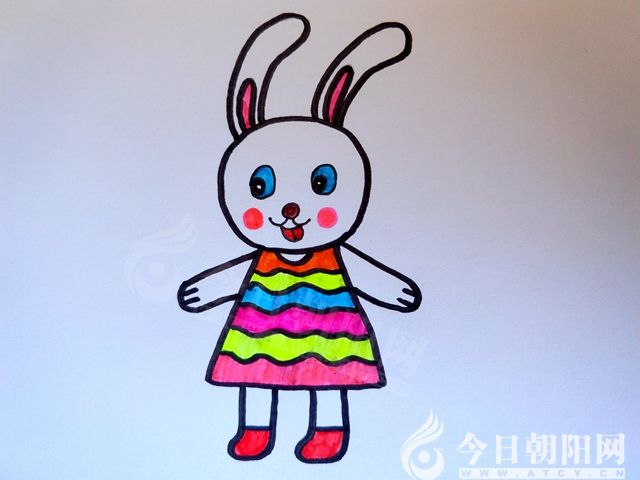 《少儿美术绘画公益课》第八课 小白兔的画法(丁方圆)